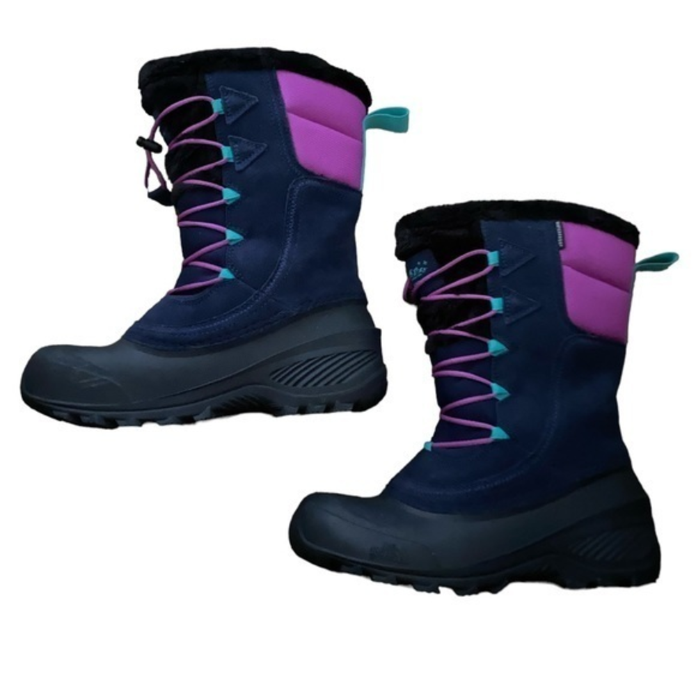 The North Face Youth Shellista Lace IV Waterproof Insulated Snow Boots Size 4